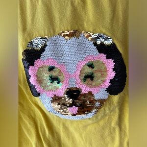 a loves a Flip sequin puppy top